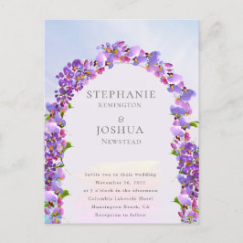 Inbjudan till snyggt Wisteria Watercolor Wedding