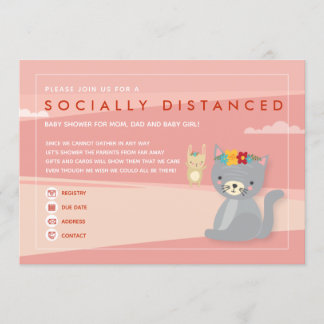 Inbjudan till socialt distanserad babyfest