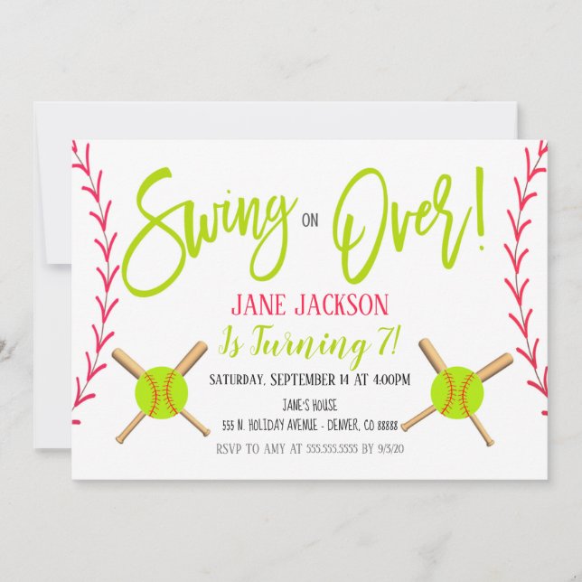 Inbjudan till Softball-partiet (Framsida)