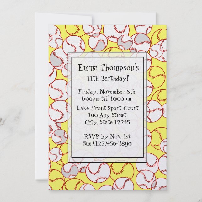 Inbjudan till Softball-partiet (Framsida)