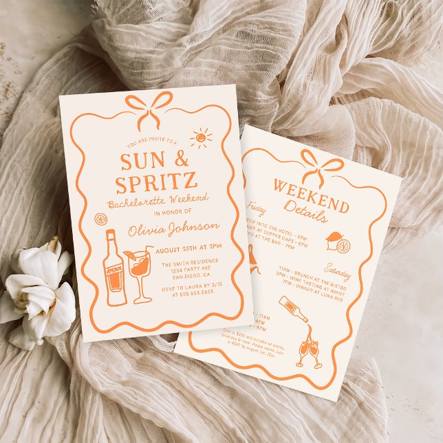 Inbjudan till sol och Spritz Bachelorette-partiet (Skapare uppladdad)