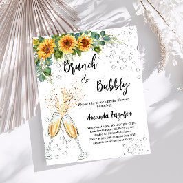 Inbjudan till solblommor från Bubly Möhippa brunch