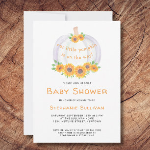 Inbjudan till Solblommor Pumpkin Baby Shower