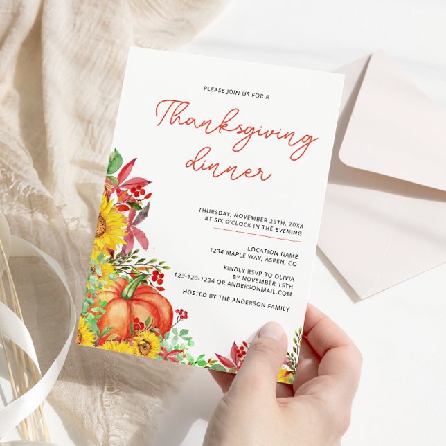 Inbjudan till solblommor, Rustic Thanksgiving - mi (Skapare uppladdad)