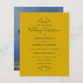 Inbjudan till solblommor Vår bröllop