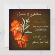 Inbjudan till solnedgången e-Blommigt-bröllop