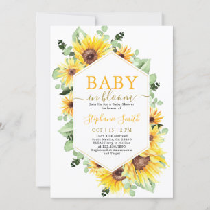 Inbjudan till Solros Baby i Bloom Baby Shower
