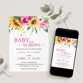 Inbjudan till Solros Baby i Bloom Baby Shower