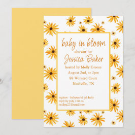 Inbjudan till solros Baby i bloomskaren