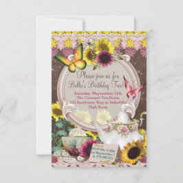 Inbjudan till solros Garden Tea-partiet