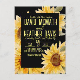 Inbjudan till solrosbröllop