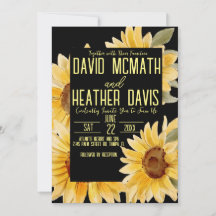 Inbjudan till solrosbröllop