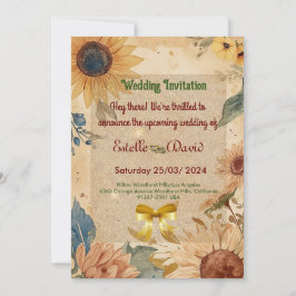 Inbjudan till solrosbröllop