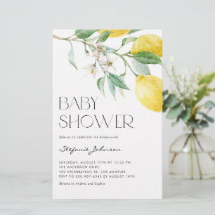 Inbjudan till sommarbabykläder för vattenfärg i Le