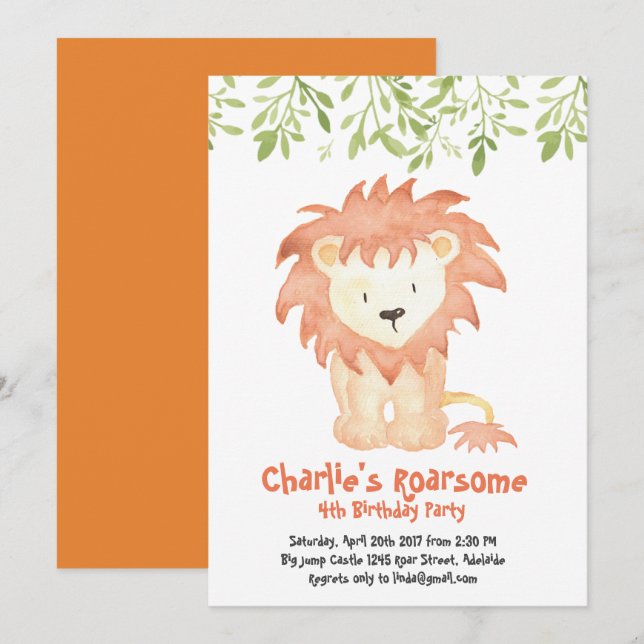 Inbjudan till sommardag (Fram/baksida)