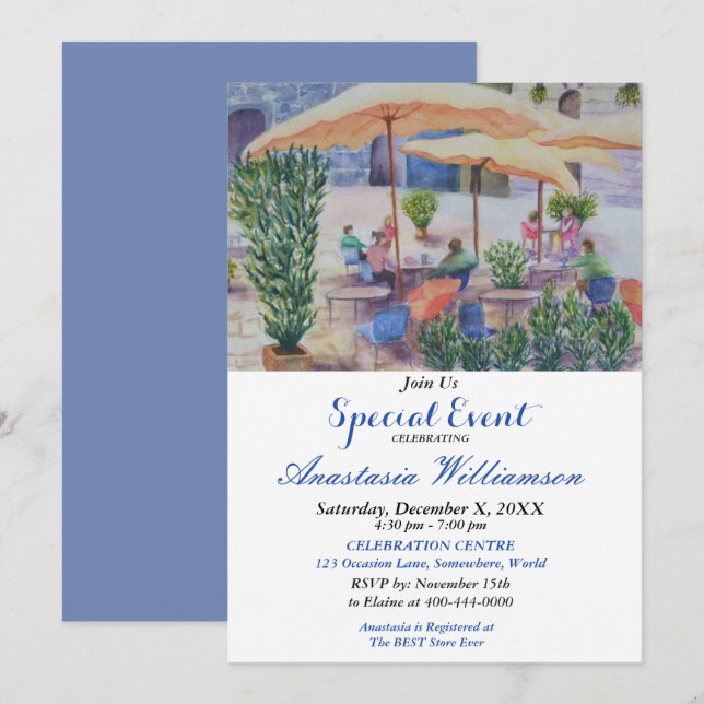 INBJUDAN TILL SOMMARFEST PÅ UTEPLATSEN (Fram/baksida)