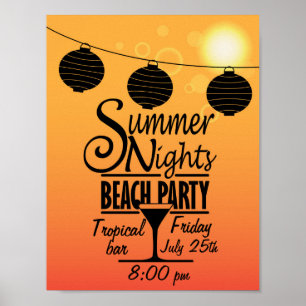 Inbjudan till sommarfestfest poster