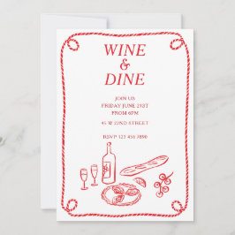 Inbjudan till sommarpartiet vin och Dine