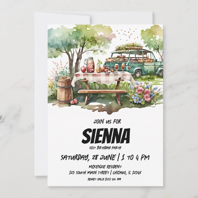 Inbjudan till sommarPicnic-parkvy (Framsida)