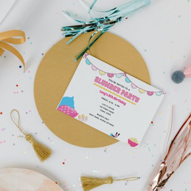 Inbjudan till sömnparty för tjejer (Skapare uppladdad)