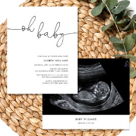 Inbjudan till Sonogram-fotofoto för budgeterade ba Flygblad