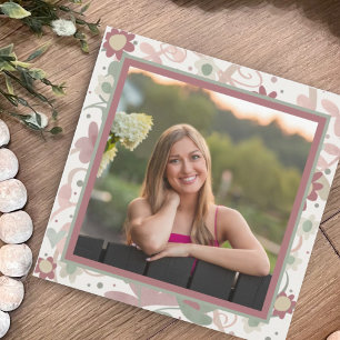 Inbjudan till söt Blommigt Anpassningsbar Photo St
