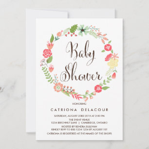 Inbjudan till söt Garden WAN Baby Shower