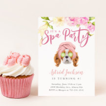 Inbjudan till Spa Party Barns födelsedag