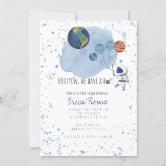 Inbjudan till Space Baby Shower