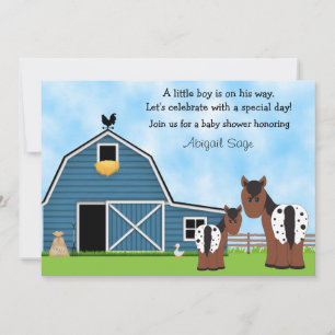 Inbjudan till spädbarnshögtalare för Cute Horses o