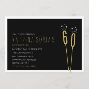 Inbjudan till Sparkler Soiree Milestone Birthday