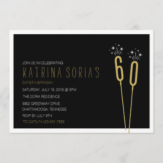 Inbjudan till Sparkler Soiree Milestone Birthday