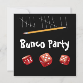Inbjudan till spel och Bunco Dice