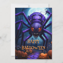 Inbjudan till Spider Monster Halloween fest