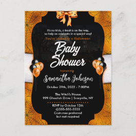 Inbjudan till spindelnätet Halloween Baby Shower