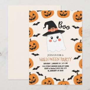 Inbjudan till Spooky Boo Ghost Kids Halloween fest