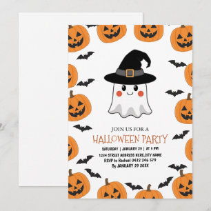Inbjudan till Spooky Boo Ghost Kids Halloween fest