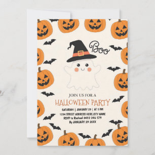 Inbjudan till Spooky Boo Ghost Kids Halloween fest