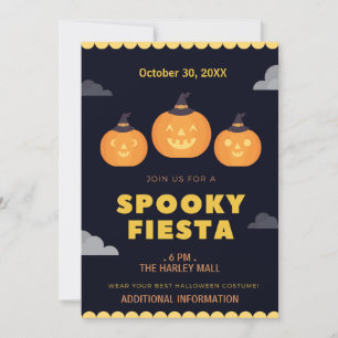 Inbjudan till Spooky Fiesta Anpassningsbar Hallowe