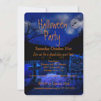 Inbjudan till Spooky Graveyard Halloween fest