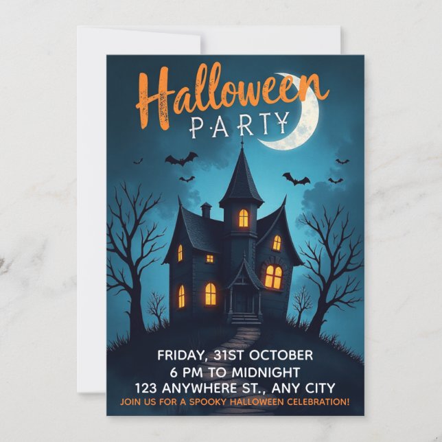 Inbjudan till Spooky Halloween fest (Framsida)