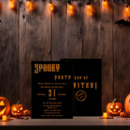 Inbjudan till Spooky Halloween fest