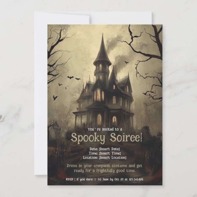 Inbjudan till Spooky Halloween fest (Framsida)