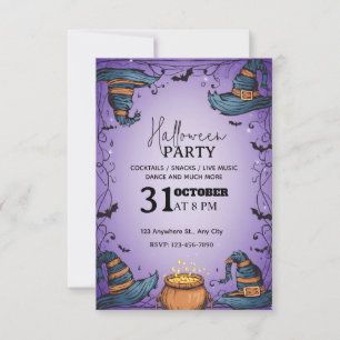 Inbjudan till Spooky Halloween fest - redigerbar