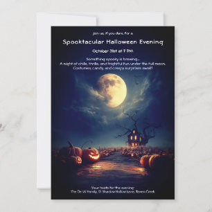 Inbjudan till Spooky Pumpkin Fält Halloween fest