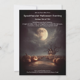 Inbjudan till Spooky Pumpkin Fält Halloween fest