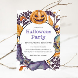 Inbjudan till Spooky Pumpkin Halloween fest