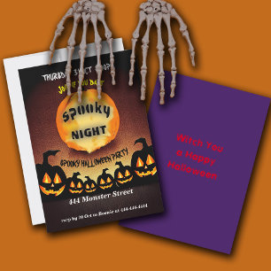 Inbjudan till Spooky Pumpkins Night Halloween fest
