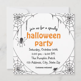 Inbjudan till Spooky Spider Halloween fest