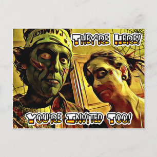 Inbjudan till Spooky Zombie Halloween fest